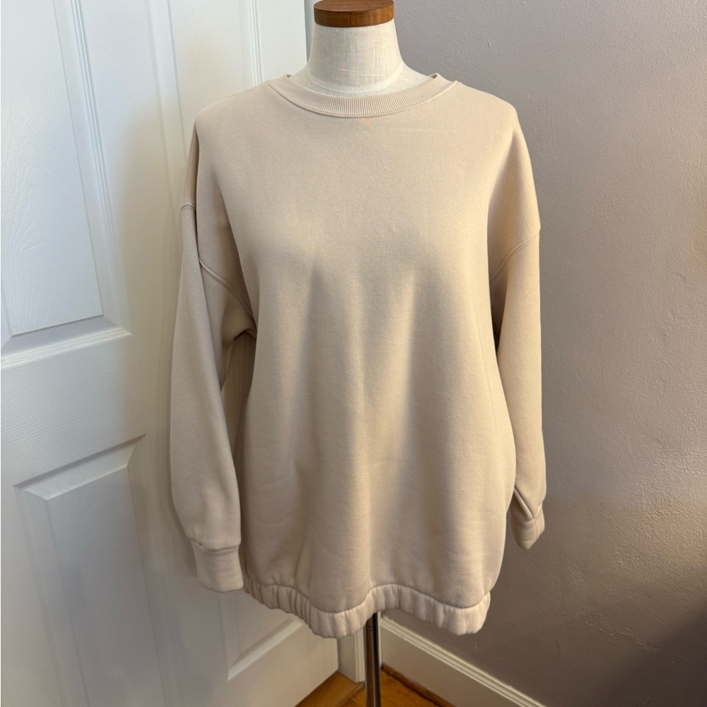 Zara Cream tunic Sweatshirt size medium